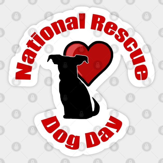 National Rescue Dog Day Sticker by BlakCircleGirl